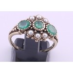Victorian style emerald and Diamond Ring